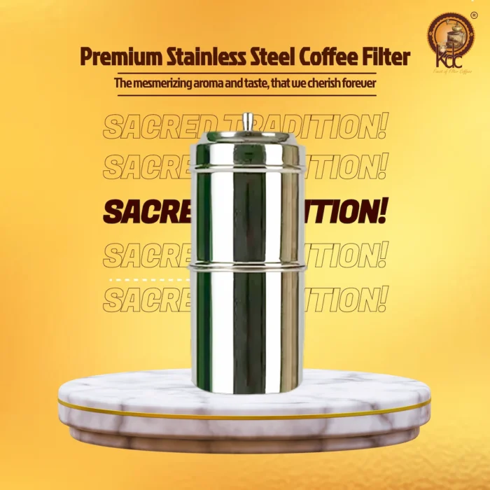 Premium South Indian stainless steel coffee filter for traditional degree filter coffee brewing – Kumbakonam coffee maker