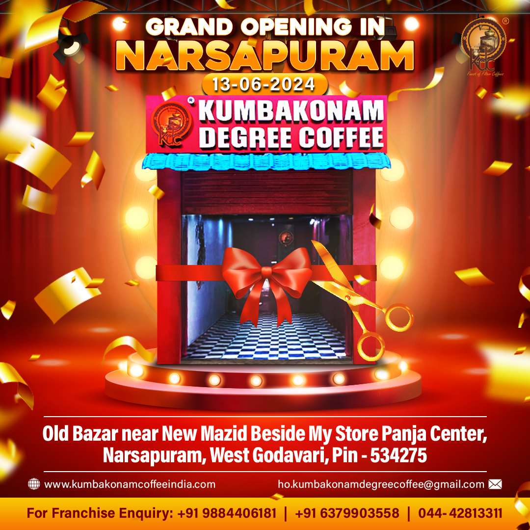 new kumbakonam degree coffee shop opened in Narasapuram 