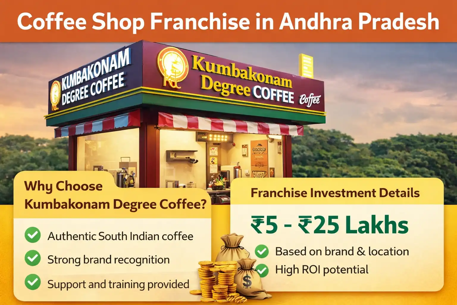 Coffee shop franchise in Andhra Pradesh by Kumbakonam Degree Coffee