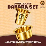 Home (Cloned) 19 Traditional brass dabara set for South Indian filter coffee