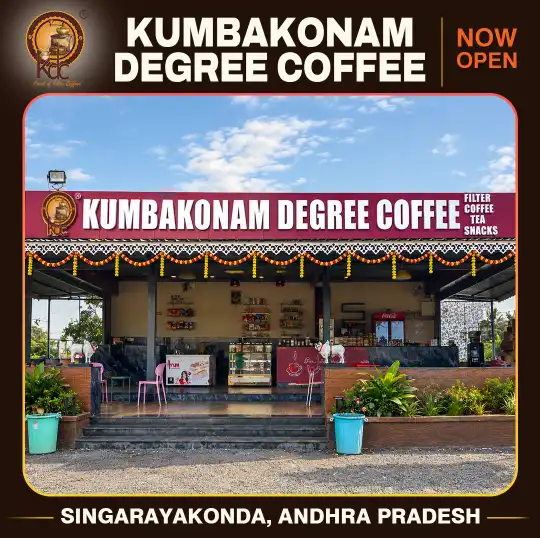 Kumbakonam Degree Coffee filter coffee franchise outlet in Singarayakonda, Andhra Pradesh